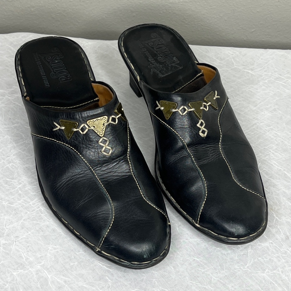 Tsonga Slip on Heeled Mules size 8